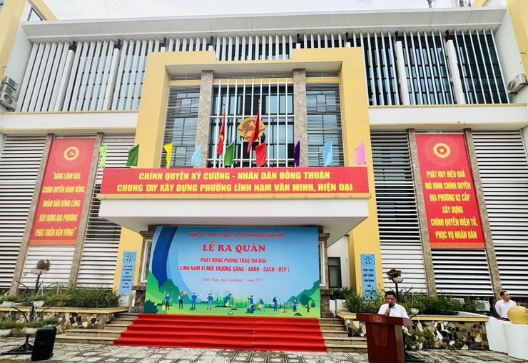 Lĩnh Nam phát động thi đua vì môi trường sáng - xanh - sạch - đẹp- Ảnh 3.