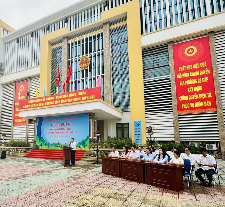 Lĩnh Nam phát động thi đua vì môi trường sáng - xanh - sạch - đẹp- Ảnh 4.