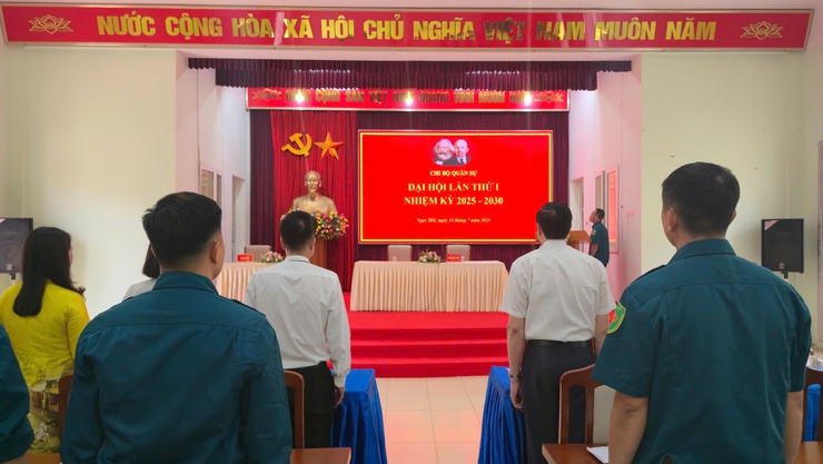ĐẠI HỘI CHI BỘ QUÂN SỰ XÃ KHÓA I, NHIỆM KỲ 2025-2030- Ảnh 1.