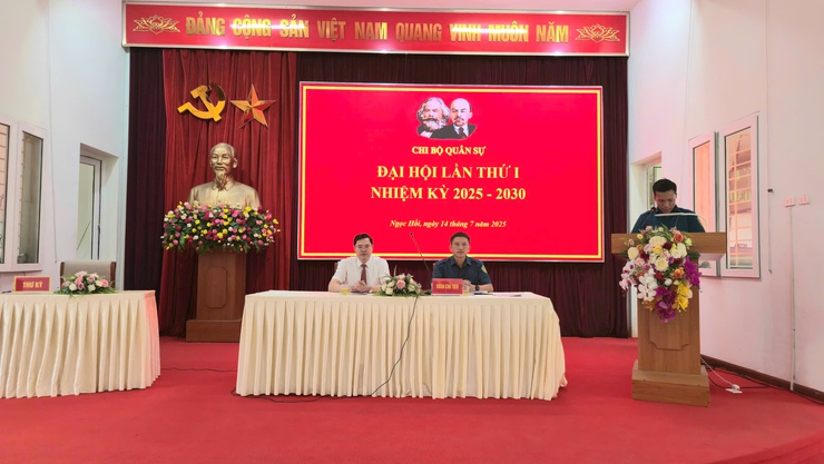 ĐẠI HỘI CHI BỘ QUÂN SỰ XÃ KHÓA I, NHIỆM KỲ 2025-2030- Ảnh 3.