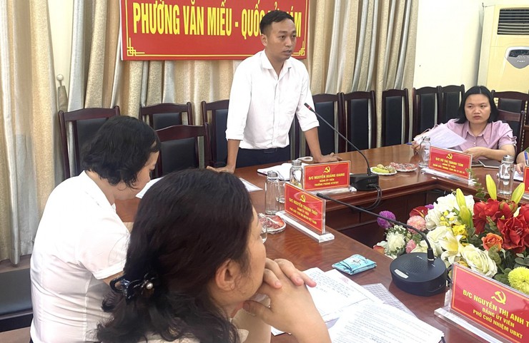 PHƯỜNG VĂN MIẾU- QUỐC TỬ GIÁM KIỆN TOÀN TỔ CHỨC ĐẢNG, CHUẨN BỊ ĐẠI HỘI NHIỆM KỲ 2025-2030- Ảnh 2.