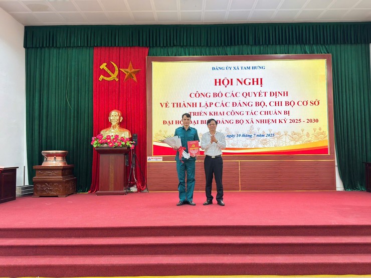Tam Hưng: Thành lập Chi bộ Quân sự xã, chỉ định nhân sự nhiệm kỳ 2025–2030- Ảnh 1.