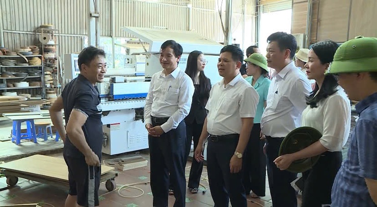 Ban Chấp hành Đảng bộ xã Phúc Thọ thăm, khảo sát một số di tích, mô hình phát triển kinh tế, làng nghề trên địa bàn- Ảnh 4.