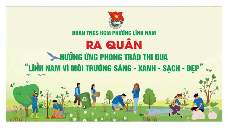 Lĩnh Nam phát động thi đua vì môi trường sáng - xanh - sạch - đẹp- Ảnh 11.