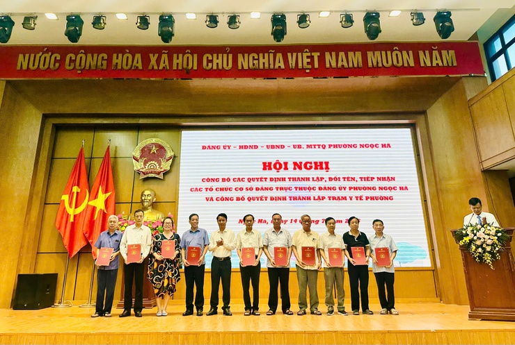 Công bố Quyết định thành lập, đổi tên, tiếp nhận các tổ chức Đảng trực thuộc Đảng uỷ phường Ngọc Hà- Ảnh 7.