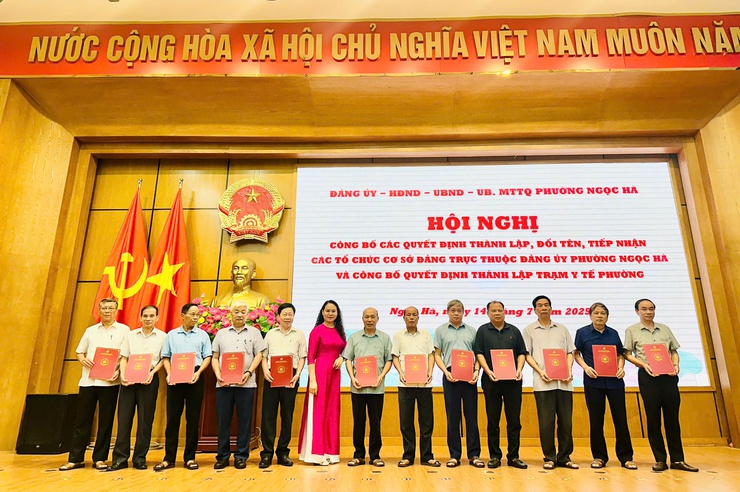 Công bố Quyết định thành lập, đổi tên, tiếp nhận các tổ chức Đảng trực thuộc Đảng uỷ phường Ngọc Hà- Ảnh 6.