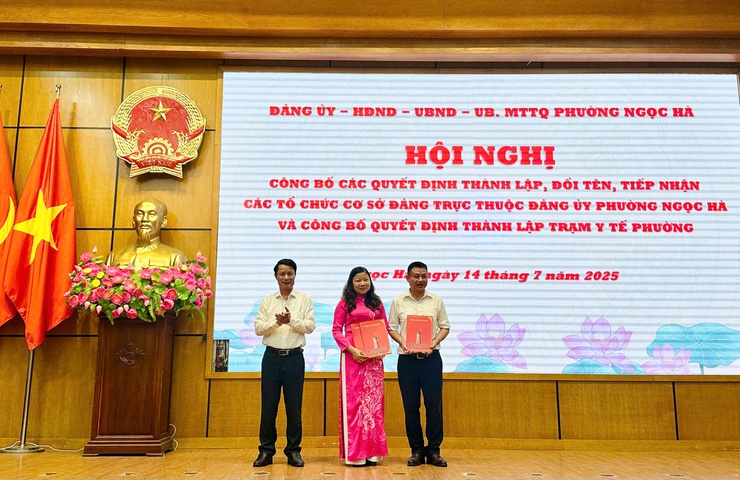 Công bố Quyết định thành lập, đổi tên, tiếp nhận các tổ chức Đảng trực thuộc Đảng uỷ phường Ngọc Hà- Ảnh 8.