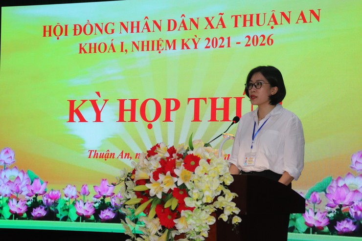 Kỳ họp thứ 2 - HĐND xã Thuận An nhiệm kỳ 2021 - 2026- Ảnh 2.