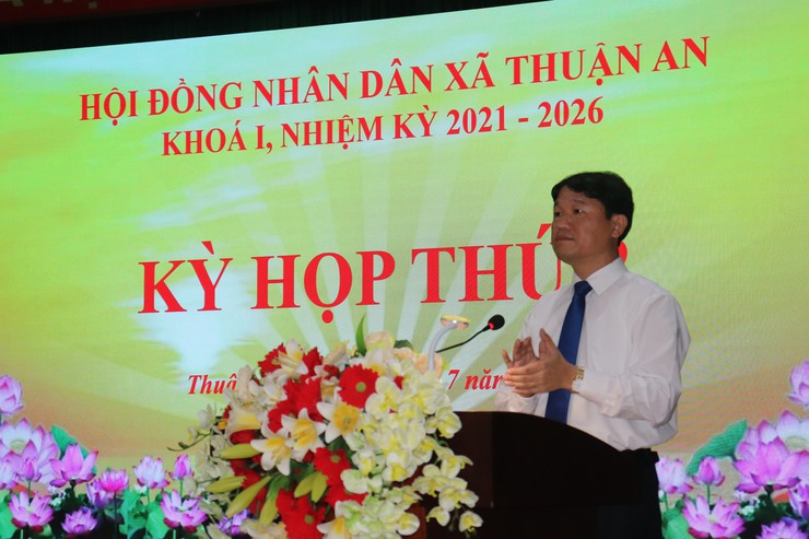 Kỳ họp thứ 2 - HĐND xã Thuận An nhiệm kỳ 2021 - 2026- Ảnh 4.