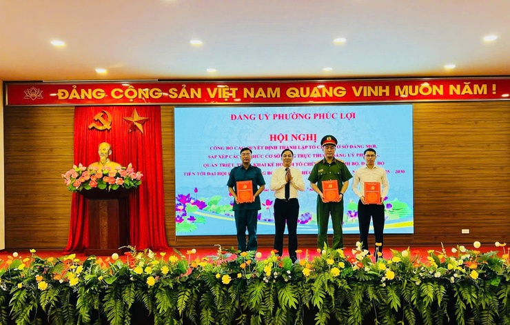 Công bố quyết định thành lập tổ chức cơ sở đảng trực thuộc Đảng uỷ phường Phúc Lợi - Ảnh 4.
