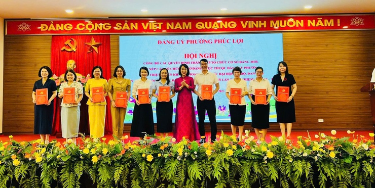 Công bố quyết định thành lập tổ chức cơ sở đảng trực thuộc Đảng uỷ phường Phúc Lợi - Ảnh 3.