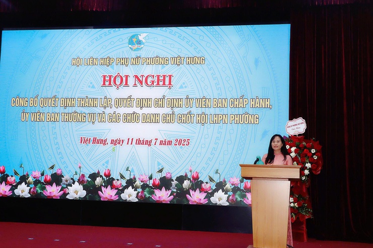 Hội LHPN phường Việt Hưng tổ chức Hội nghị công bố quyết định thành lập và chỉ định các chức danh chủ chốt- Ảnh 4.