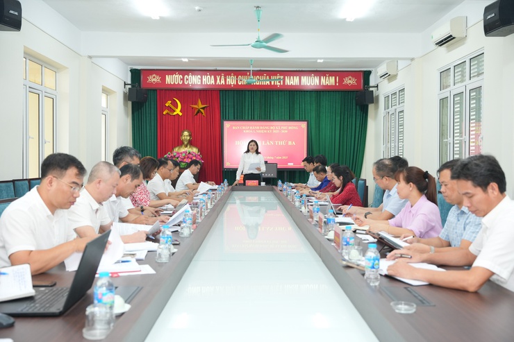 Phù Đổng thảo luận, góp ý vào Dự thảo báo cáo chính trị trình Đại hội Đảng bộ xã.- Ảnh 3.