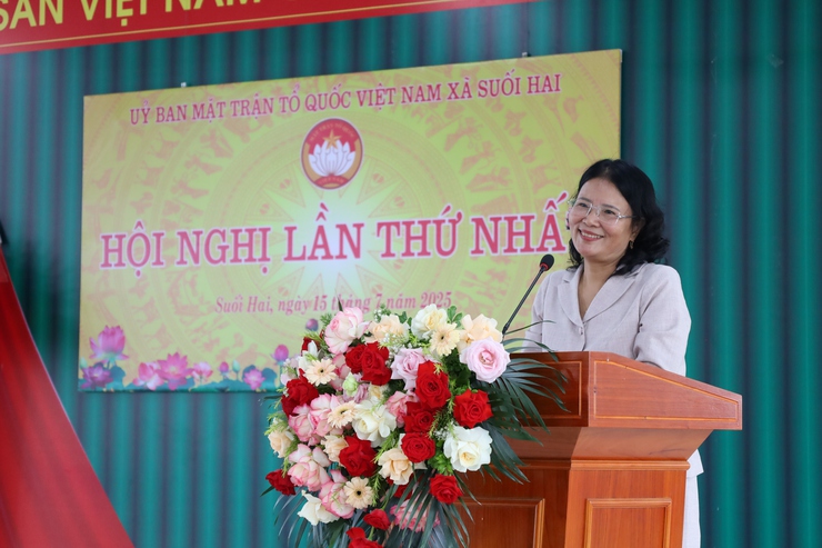 Hội nghị lần thứ nhất Ủy ban MTTQ xã Suối Hai: Đảm bảo vận hành thông suốt từ xã đến thôn, cụm dân cư- Ảnh 1.