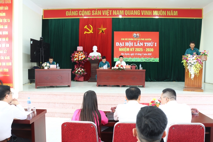 Đại hội chi bộ quân sự xã Phú Xuyên lần thứ I, nhiệm kỳ 2025 – 2030- Ảnh 2.