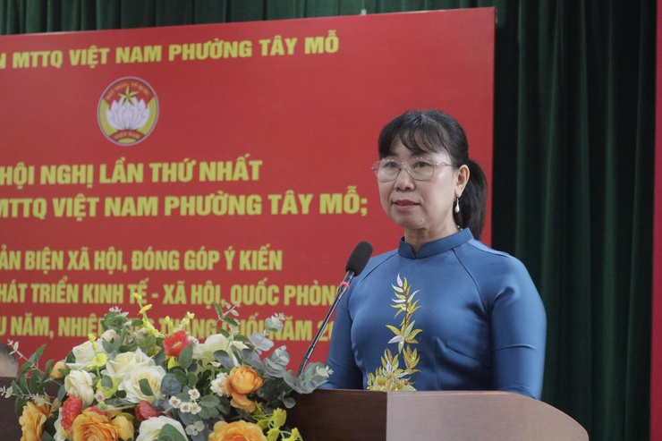 UBMTTQ Việt Nam phường Tây Mỗ tổ chức Hội nghị lần thứ nhất và Hội nghị phản biện xã hội, đóng góp ý kiến đối với kế hoạch phát triển Kinh tế - Xã hội 6 tháng cuối năm 2025- Ảnh 3.