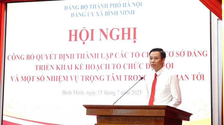 Đảng ủy xã Bình Minh tổ chức Hội nghị Công bố quyết định thành lập các tổ chức Đảng trực thuộc và triển khai một số nhiệm vụ trọng tâm- Ảnh 2.