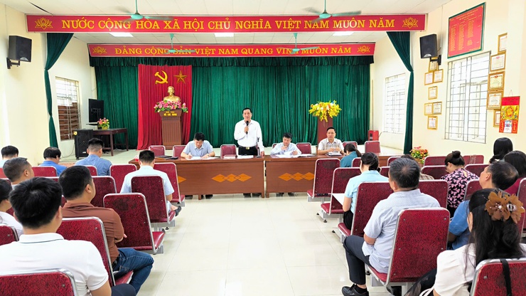 LÃNH ĐẠO UBND XÃ THƯ LÂM LÀM VIỆC VỚI CÁC ĐƠN VỊ ĐANG THỰC HIỆN CÁC DỰ ÁN XÂY DỰNG CƠ SỞ VẬT CHẤT TRƯỜNG HỌC TRÊN ĐỊA BÀN XÃ- Ảnh 6.
