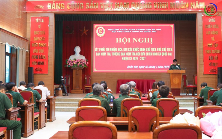 Hội Cựu chiến binh xã Quốc Oai lấy phiếu tín nhiệm nhân sự tham gia Ban Chấp hành Hội- Ảnh 2.