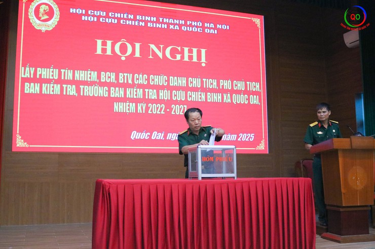 Hội Cựu chiến binh xã Quốc Oai lấy phiếu tín nhiệm nhân sự tham gia Ban Chấp hành Hội- Ảnh 5.