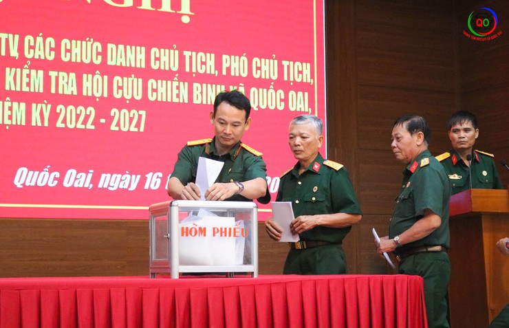 Hội Cựu chiến binh xã Quốc Oai lấy phiếu tín nhiệm nhân sự tham gia Ban Chấp hành Hội- Ảnh 8.