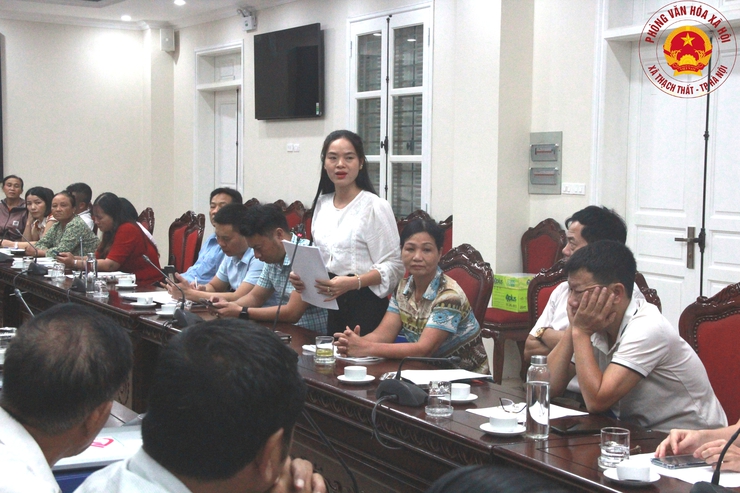 Xã Thạch Thất tổ chức hội nghị làm việc về công tác tín dụng, chính sách xã hội trên địa bàn xã- Ảnh 4.
