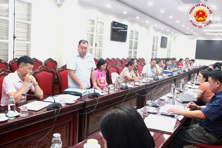 Xã Thạch Thất tổ chức hội nghị làm việc về công tác tín dụng, chính sách xã hội trên địa bàn xã- Ảnh 3.