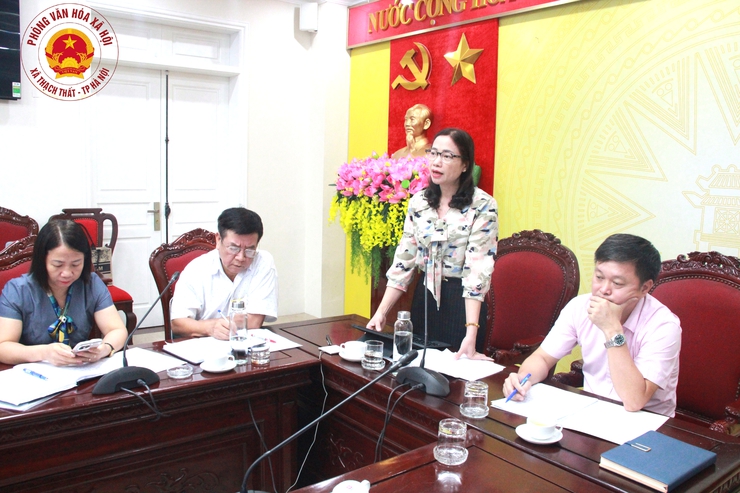 Xã Thạch Thất tổ chức hội nghị làm việc về công tác tín dụng, chính sách xã hội trên địa bàn xã- Ảnh 1.