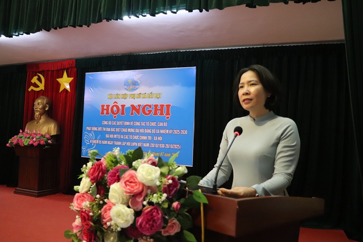 Hội nghị công bố các Quyết định thành lập Hội Liên hiệp Phụ nữ xã Bất Bạt- Ảnh 4.
