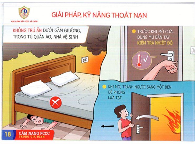 Công an thành phố Hà Nội hướng dẫn thoát nạn khi có cháy xảy ra- Ảnh 4.