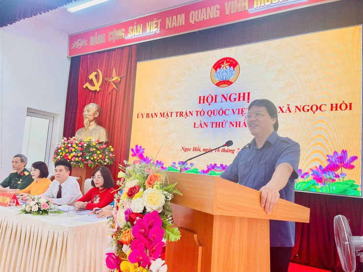 HỘI NGHỊ LẦN THỨ NHẤT ỦY BAN MTTQ VIỆT NAM XÃ NGỌC HỒI- Ảnh 2.