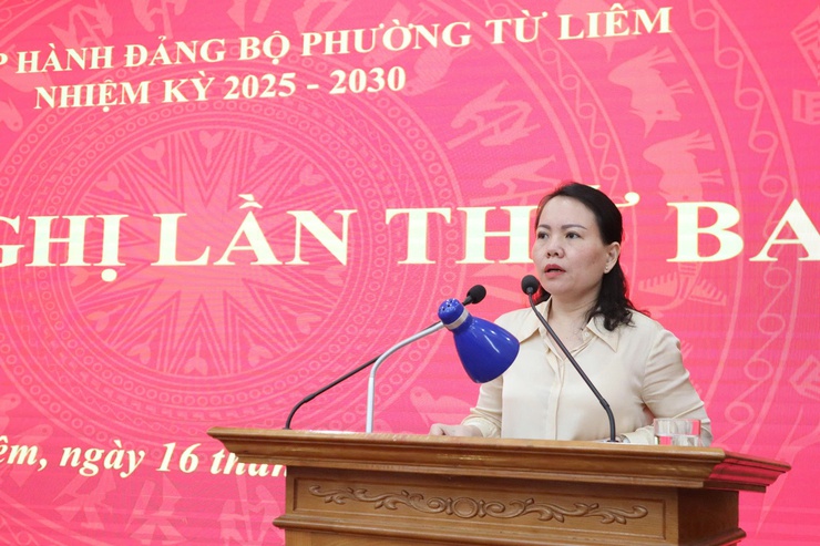 Hội nghị Ban chấp hành Đảng bộ phường Từ Liêm lần thứ Ba- Ảnh 4.