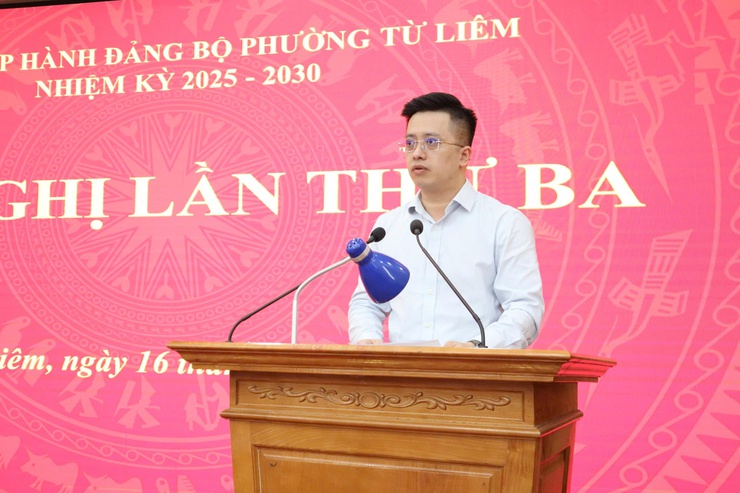 Hội nghị Ban chấp hành Đảng bộ phường Từ Liêm lần thứ Ba- Ảnh 2.