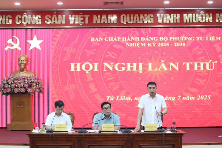 Hội nghị Ban chấp hành Đảng bộ phường Từ Liêm lần thứ Ba- Ảnh 1.