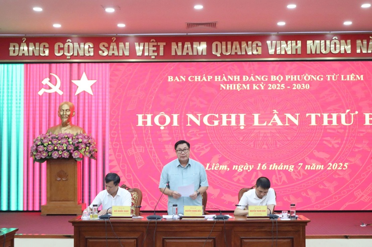 Hội nghị Ban chấp hành Đảng bộ phường Từ Liêm lần thứ Ba- Ảnh 5.