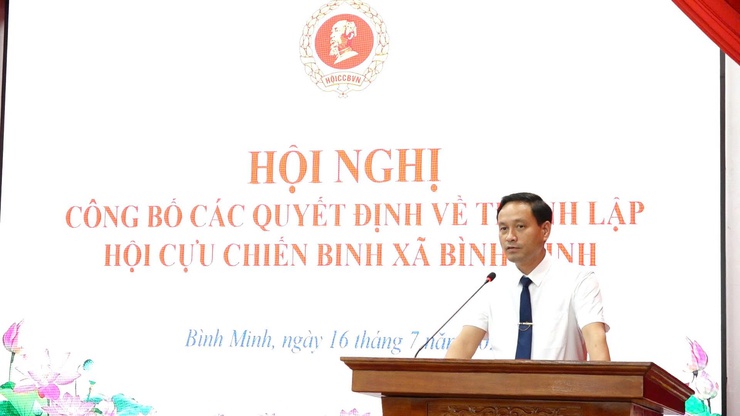 Công  bố Quyết định thành lập hội cựu chiến binh xã Bình Minh- Ảnh 6.