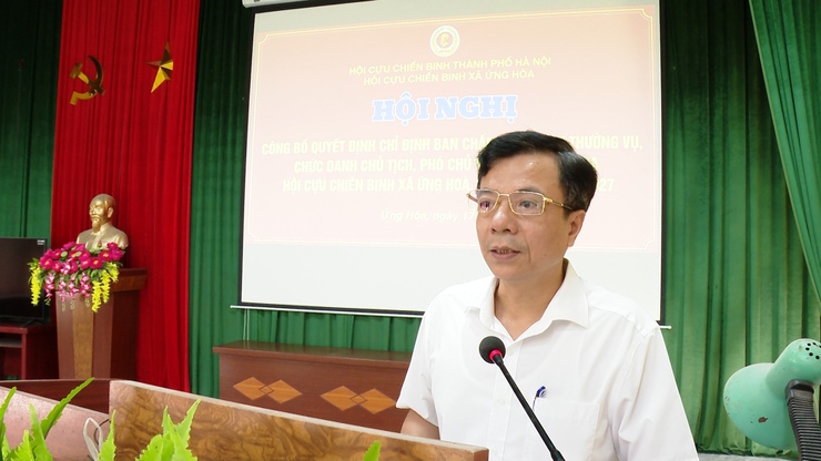 HỘI CCB XÃ ỨNG HOÀ CÔNG BỐ QUYẾT ĐỊNH VỀ CÔNG TÁC CÁN BỘ.- Ảnh 1.