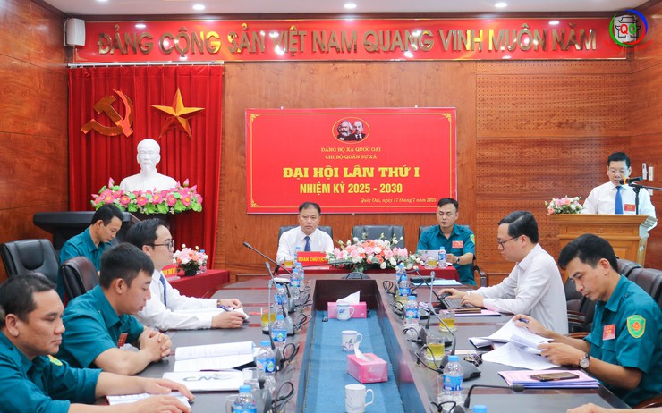 Đại hội Chi bộ Quân sự xã Quốc Oai lần thứ I, nhiệm kỳ 2025 – 2030: Dấu mốc quan trọng trong công tác xây dựng lực lượng vũ trang địa phương- Ảnh 2.