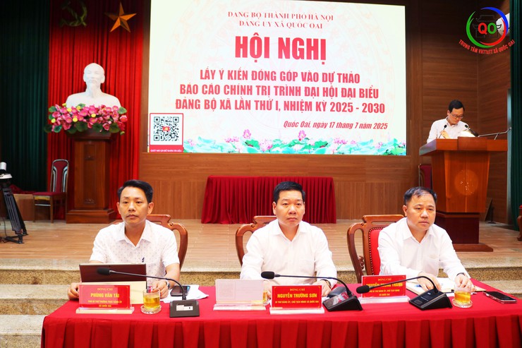 Đảng ủy xã Quốc Oai tổ chức Hội nghị lấy ý kiến góp ý của các đồng chí cán bộ lãnh đạo chủ chốt đối với Dự thảo Báo cáo chính trị trình Đại hội Đảng bộ xã lần thứ I, nhiệm kỳ 2025-2030

- Ảnh 3.