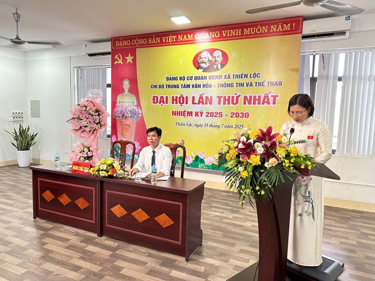 ĐẠI HỘI CHI BỘ TRUNG TÂM VĂN HÓA - THÔNG TIN VÀ THỂ THAO XÃ THIÊN LỘC LẦN THỨ I, NHIỆM KỲ 2025 - 2030- Ảnh 3.