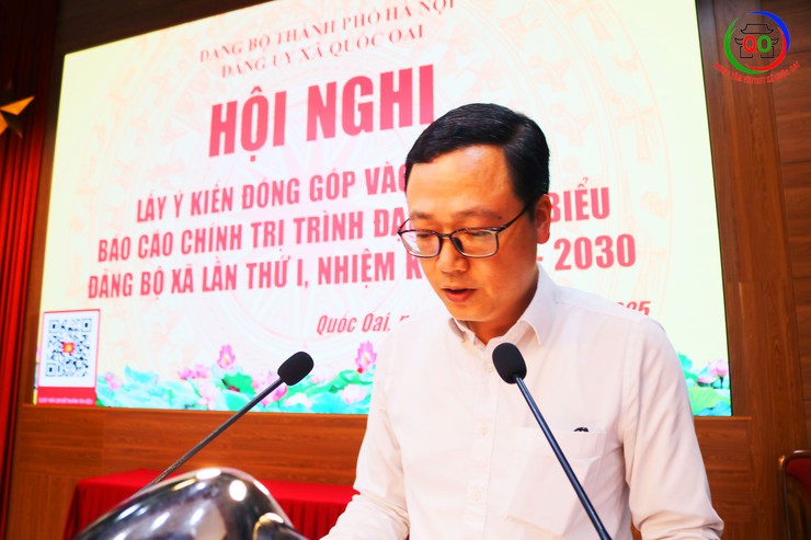 Đảng ủy xã Quốc Oai tổ chức Hội nghị lấy ý kiến góp ý của các đồng chí cán bộ lãnh đạo chủ chốt đối với Dự thảo Báo cáo chính trị trình Đại hội Đảng bộ xã lần thứ I, nhiệm kỳ 2025-2030

- Ảnh 4.