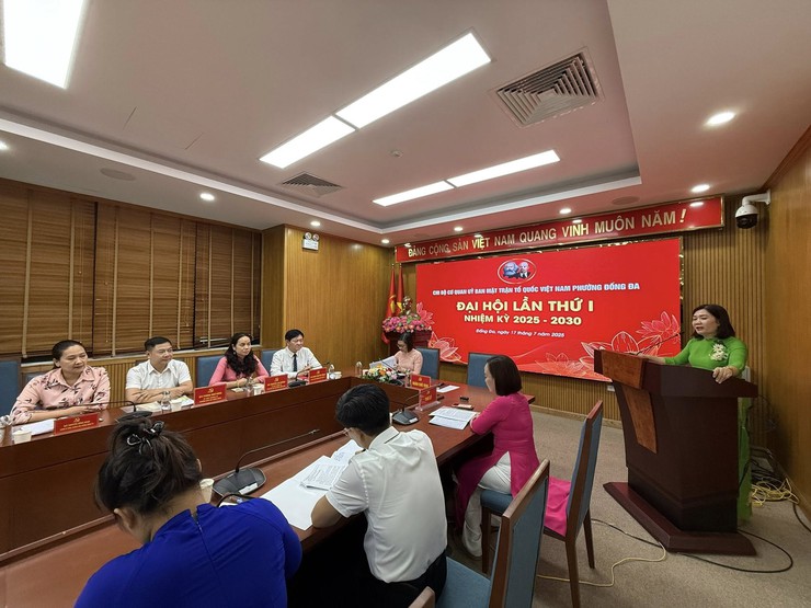 Đại hội chi bộ cơ quan Ủy ban MTTQ Việt Nam phường Đống Đa lần thứ I, nhiệm kỳ 2025 - 2030- Ảnh 3.