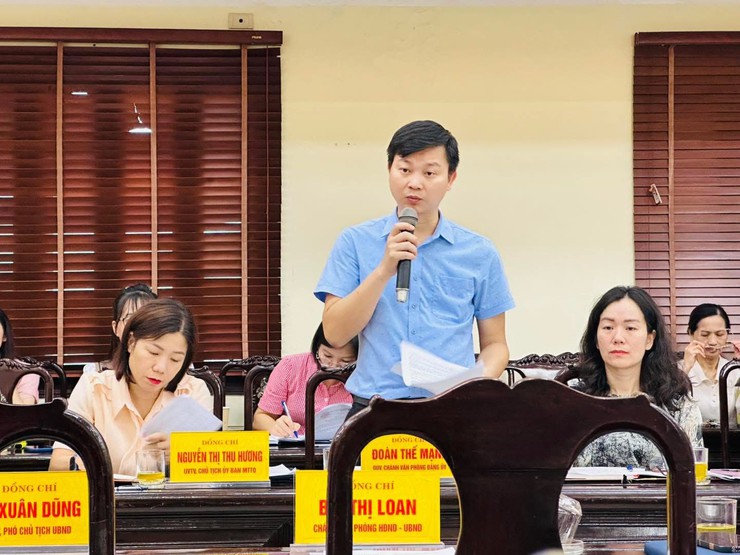 THƯỜNG TRỰC ĐẢNG ỦY XÃ SÓC SƠN TỔ CHỨC HỘI NGHỊ LÀM VIỆC VỚI BAN XÂY DỰNG ĐẢNG, ỦY BAN KIỂM TRA, VĂN PHÒNG ĐẢNG ỦY, TRUNG TÂM CHÍNH TRỊ KHU VỰC SÓC SƠN VÀ ỦY BAN MTTQ VIỆT NAM XÃ- Ảnh 5.