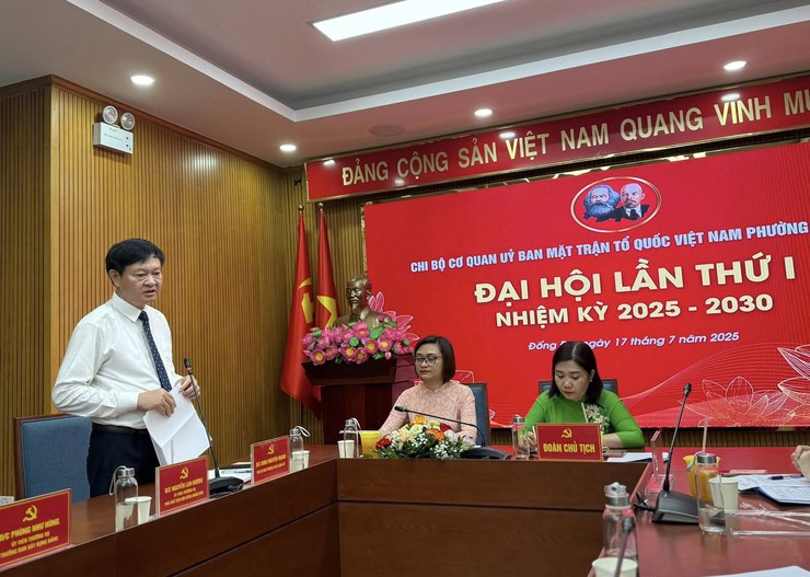 Đại hội chi bộ cơ quan Ủy ban MTTQ Việt Nam phường Đống Đa lần thứ I, nhiệm kỳ 2025 - 2030- Ảnh 5.