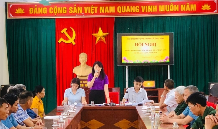 UBMTTQ XÃ ỨNG HOÀ TỔ CHỨC KIỆN TOÀN BAN THANH TRA NHÂN DÂN VÀ TRIỂN KHAI CÔNG TÁC 6 THÁNG CUỐI NĂM 2025.- Ảnh 1.