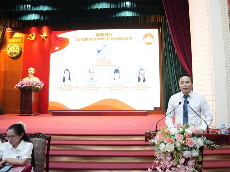 HỘI NGHỊ LẦN THỨ NHẤT ỦY BAN MTTQ VIỆT NAM PHƯỜNG SƠN TÂY- Ảnh 1.