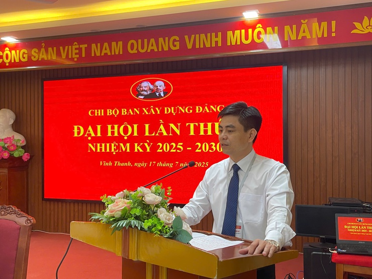 ĐẠI HỘI CHI BỘ BAN XÂY DỰNG ĐẢNG XÃ VĨNH THANH 
LẦN THỨ I, NHIỆM KỲ 2025-2030
- Ảnh 6.