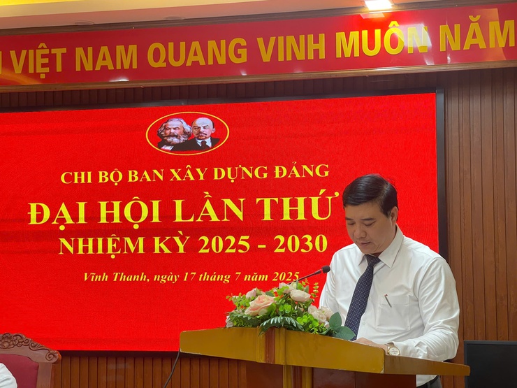 ĐẠI HỘI CHI BỘ BAN XÂY DỰNG ĐẢNG XÃ VĨNH THANH 
LẦN THỨ I, NHIỆM KỲ 2025-2030
- Ảnh 4.