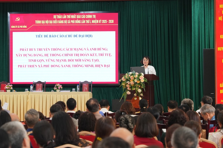 Xã Phù Đổng lấy ý kiến góp ý Dự thảo Báo cáo chính trị trình Đại hội Đảng bộ xã lần thứ I, nhiệm kỳ 2025-2030- Ảnh 2.
