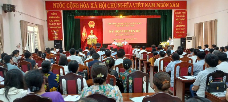 HĐND xã Liên Minh tổ chức Kỳ họp Chuyên đề (Kỳ họp lần thứ 2) HĐND xã Khóa 1, Nhiệm kỳ 2021- 2026- Ảnh 1.